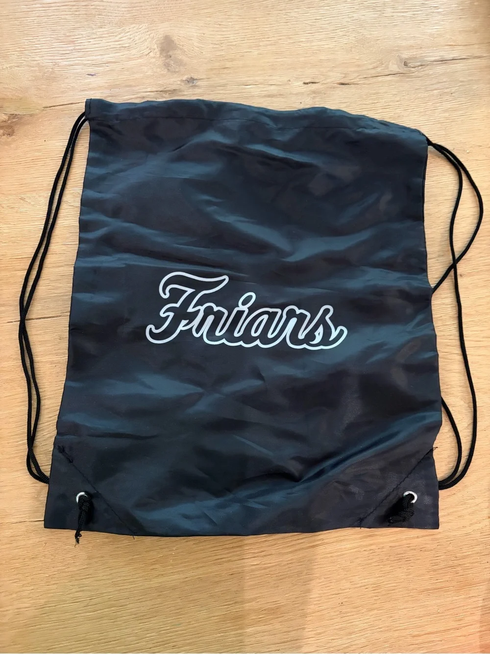 Go Friars! Black Drawstring Bag